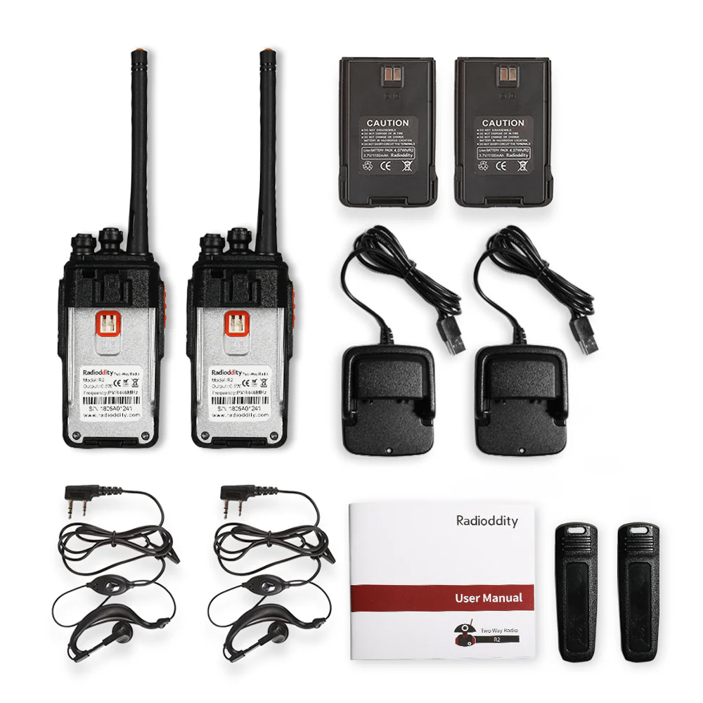 Radioddity R2 Walkie Talkie UHF PMR446 [4 Pack] [DISCONTINUES] - Image 8