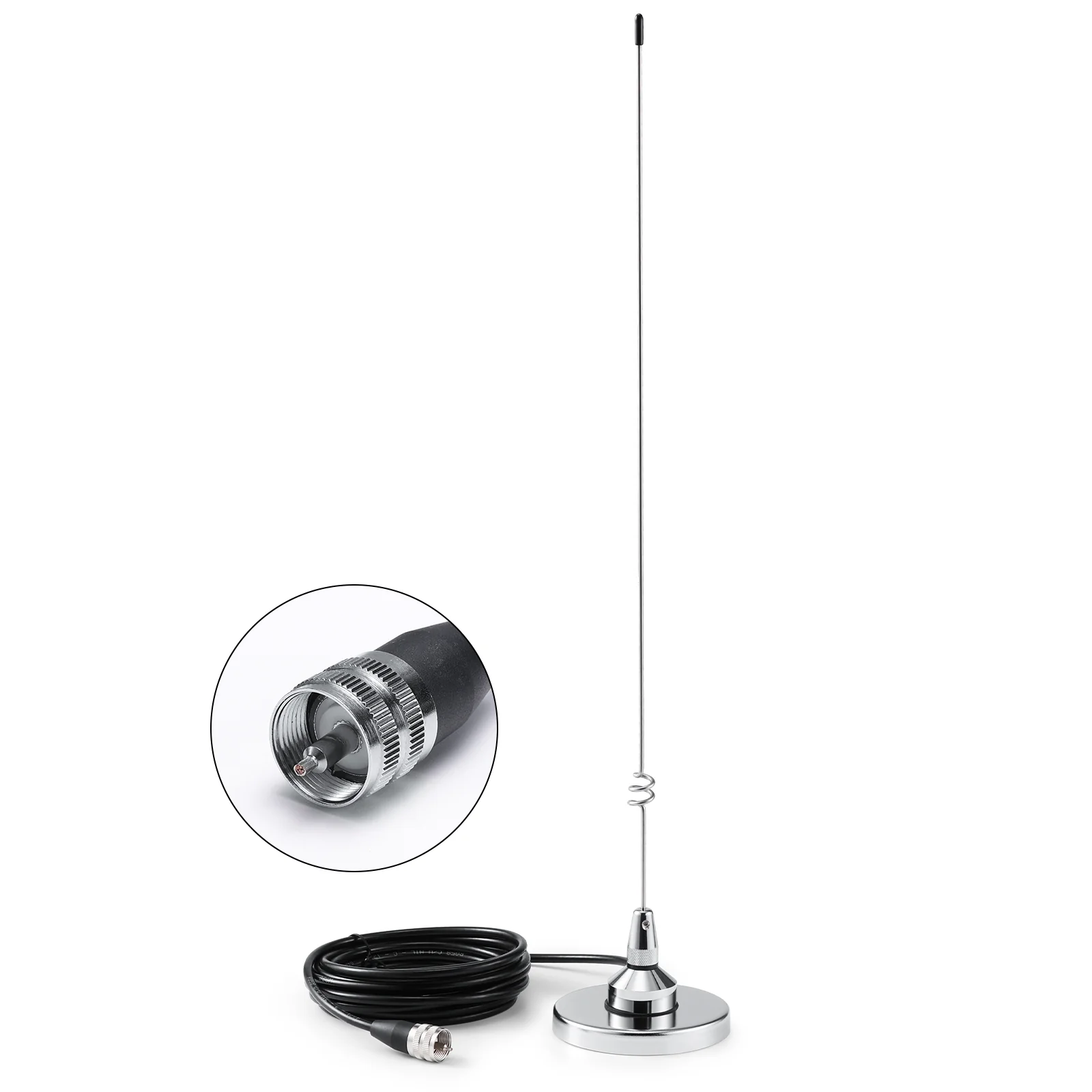 Radioddity RA-UV712 Antenna Kit | VHF/UHF Dual Band | PL-259 Connector | Magnetic Mount with 15ft Cable - Image 2