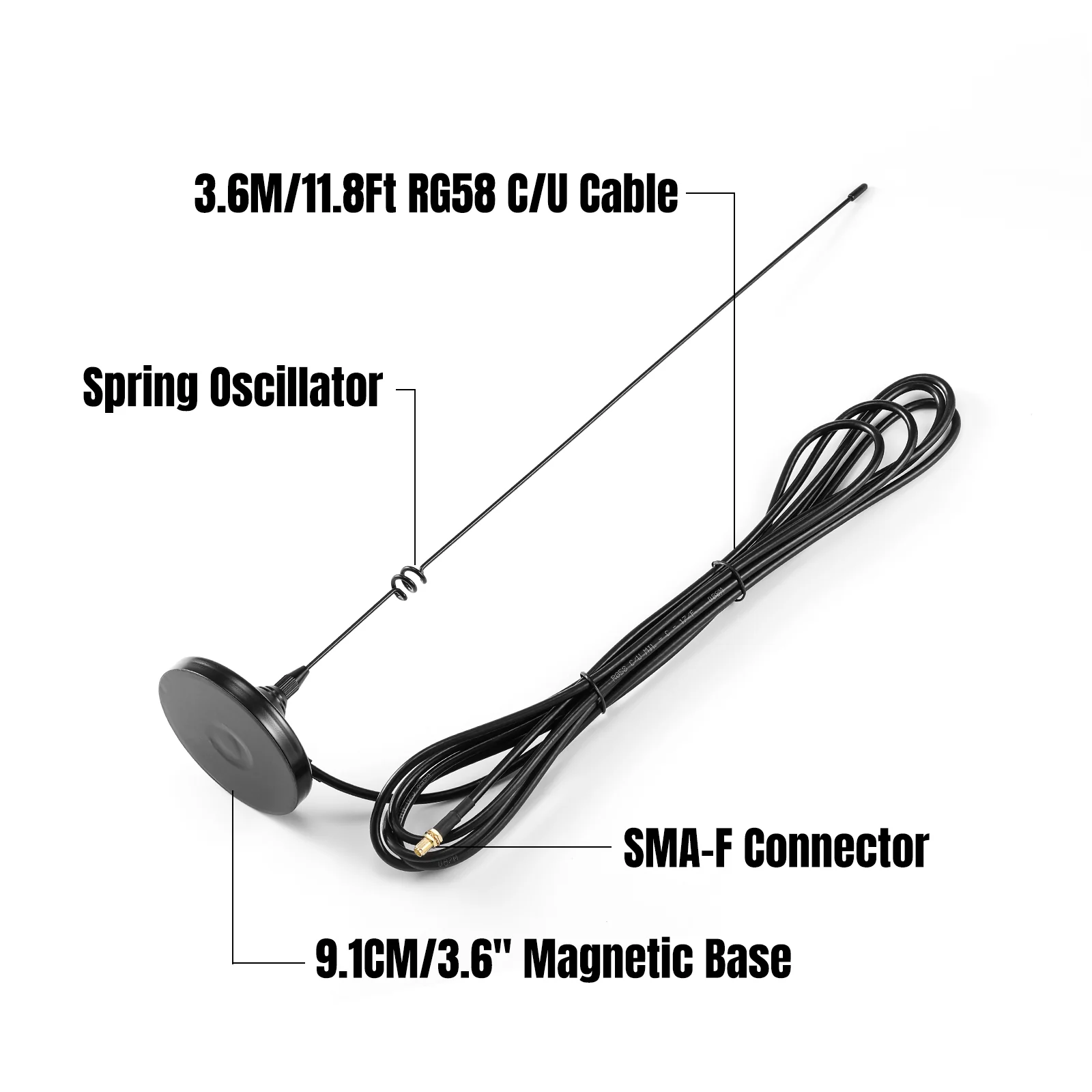 Radioddity RA-UV713 Antenna Kit | 20-Inch | VHF/UHF | SMA-F | Compatible with Handheld Radio - Image 4