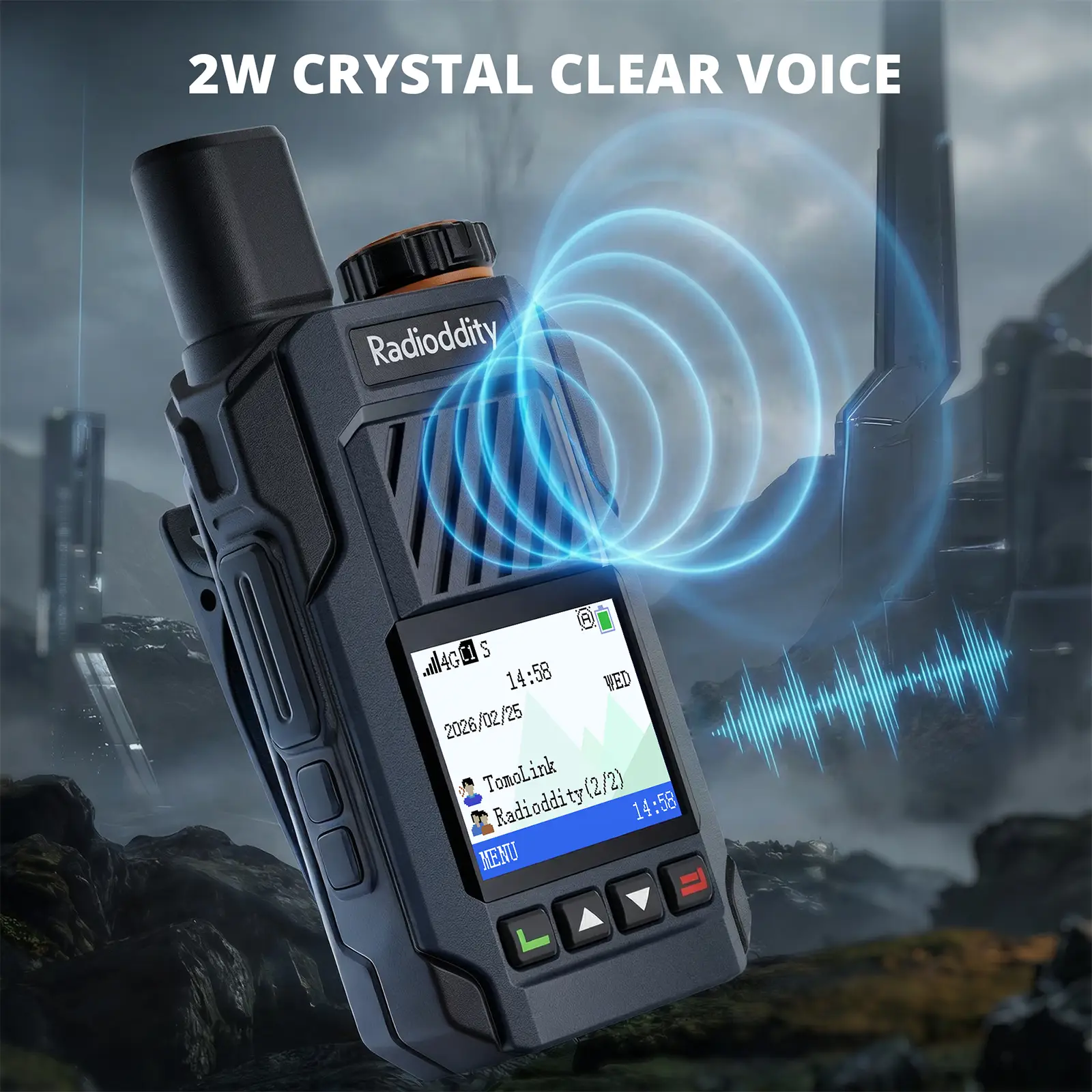 Radioddity TomoLink POC Radio | 4G LTE Coverage | Phone-to-Radio Talk via App | 2500mAh Battery | For Construction & Security - Image 6