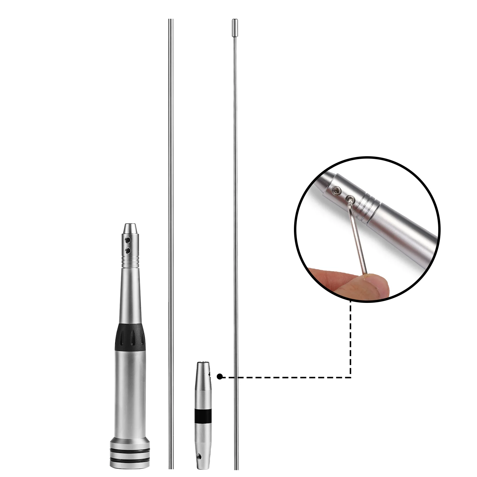 Radioddity UV-711 Whip Mobile Antenna | UHF VHF Dual Band | High Gain | PL-259 (UHF-Male) Connector - Image 3