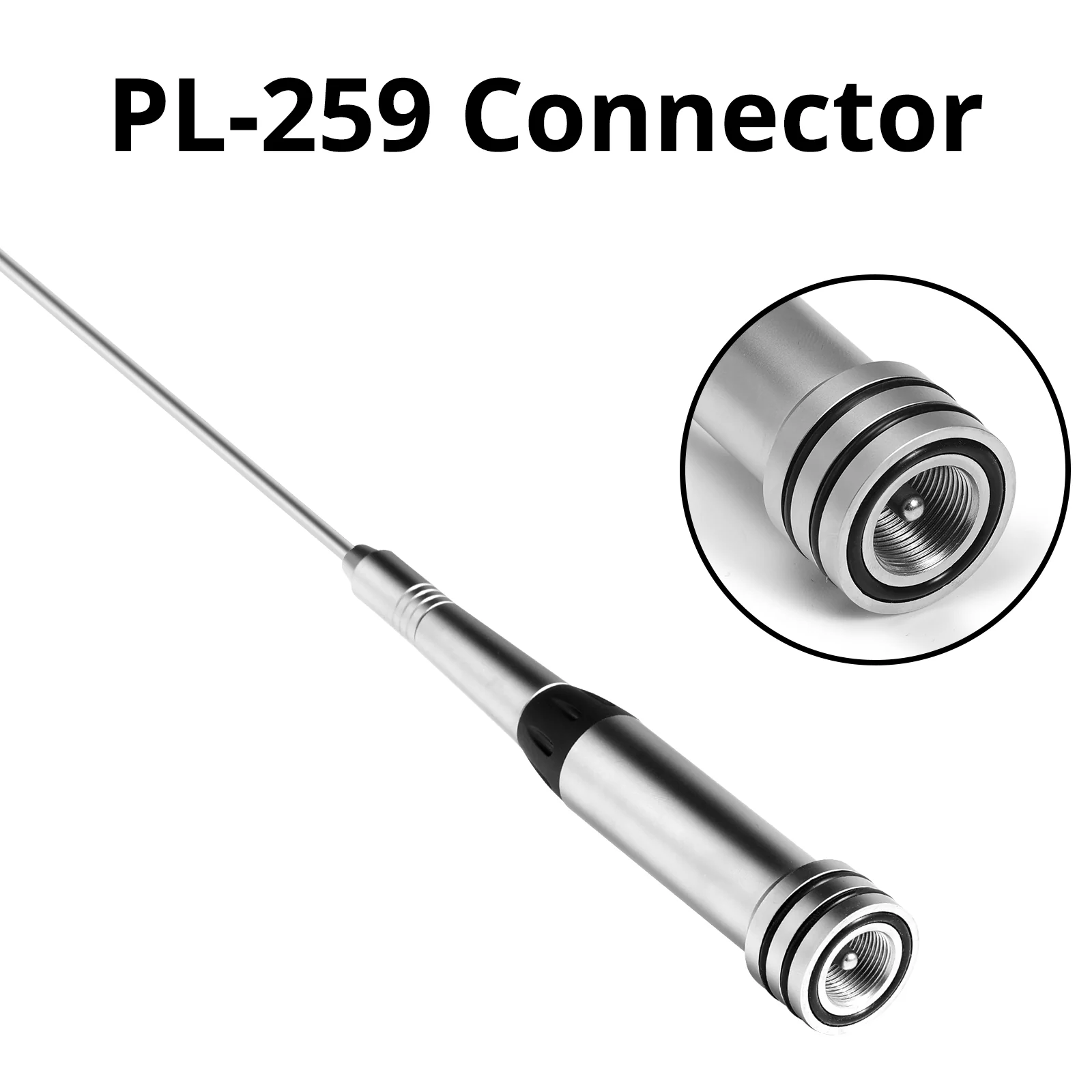 Radioddity UV-711 Whip Mobile Antenna | UHF VHF Dual Band | High Gain | PL-259 (UHF-Male) Connector - Image 5