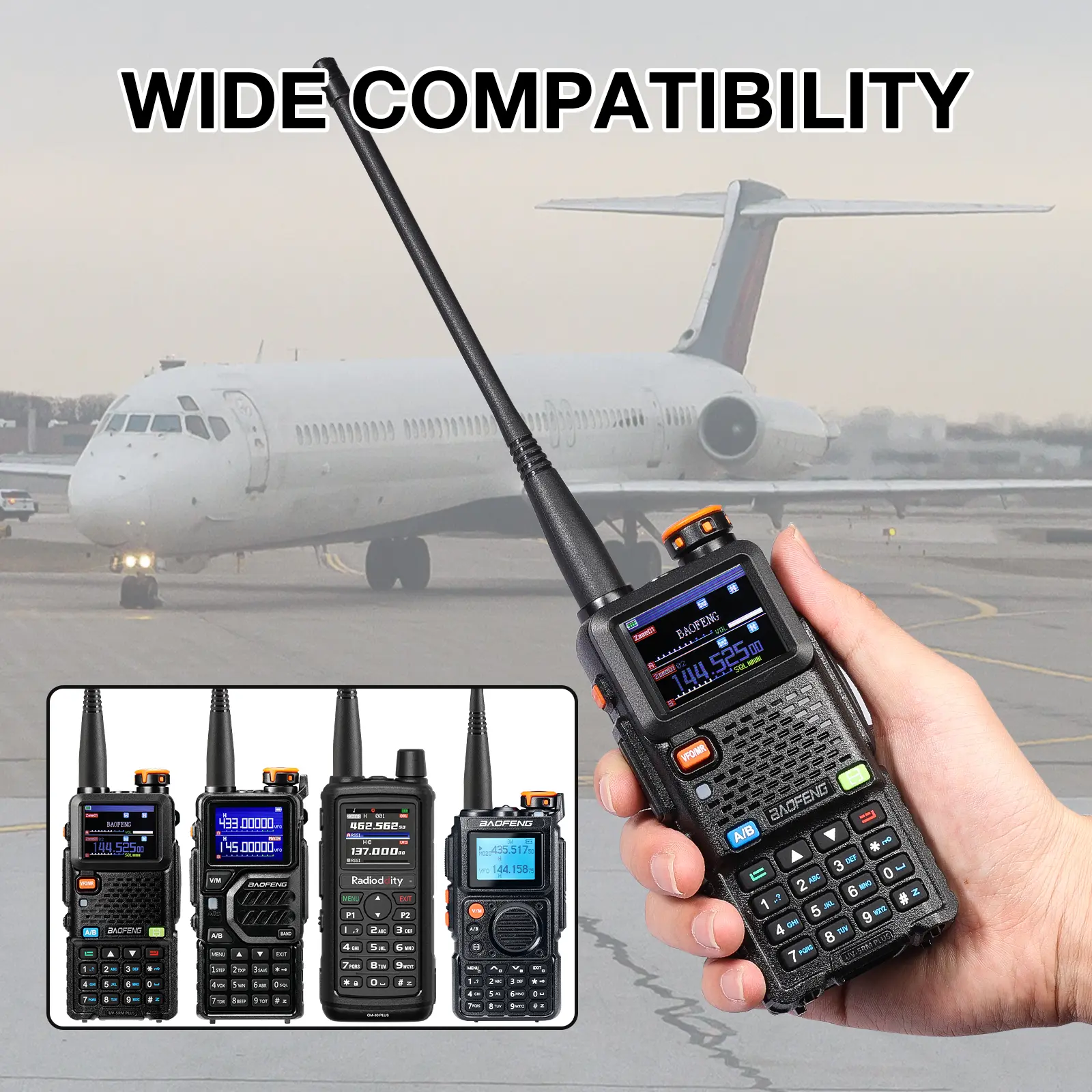 Radioddity V100B Airband & 1.25M Antenna Set | 108-136MHz & 220-260MHz | SMA Female | Compatible with GS-10B/GM-30 Plus/UV-5RM/K5PLUS/BF-F8HP PRO - Image 5