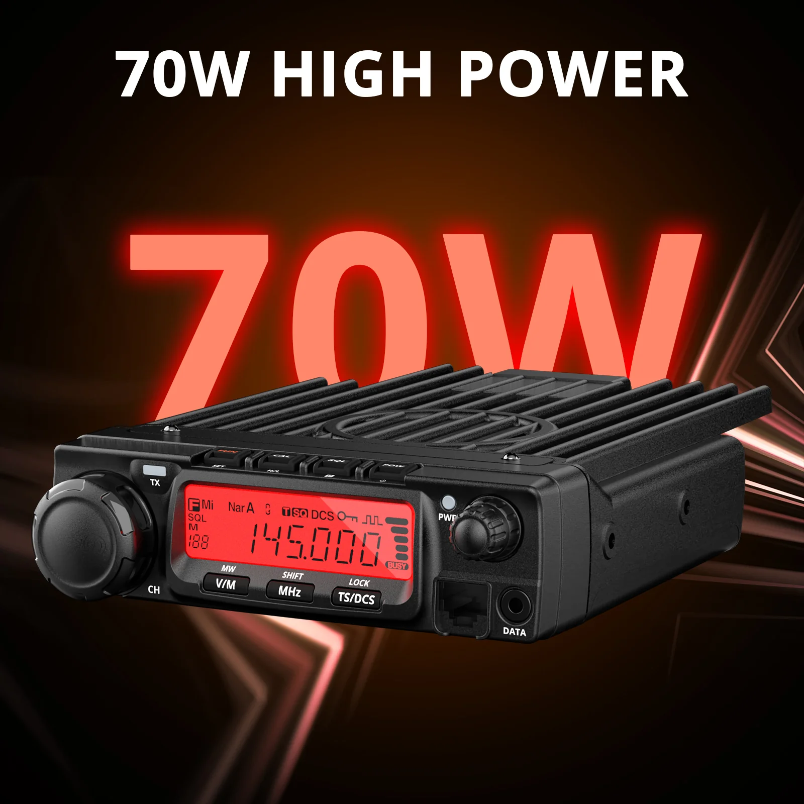 Radioddity VB70-B Mobile Radio | VHF | Max 70W | Bluetooth PTT | Background Noise Reduction | Air Band - Image 10