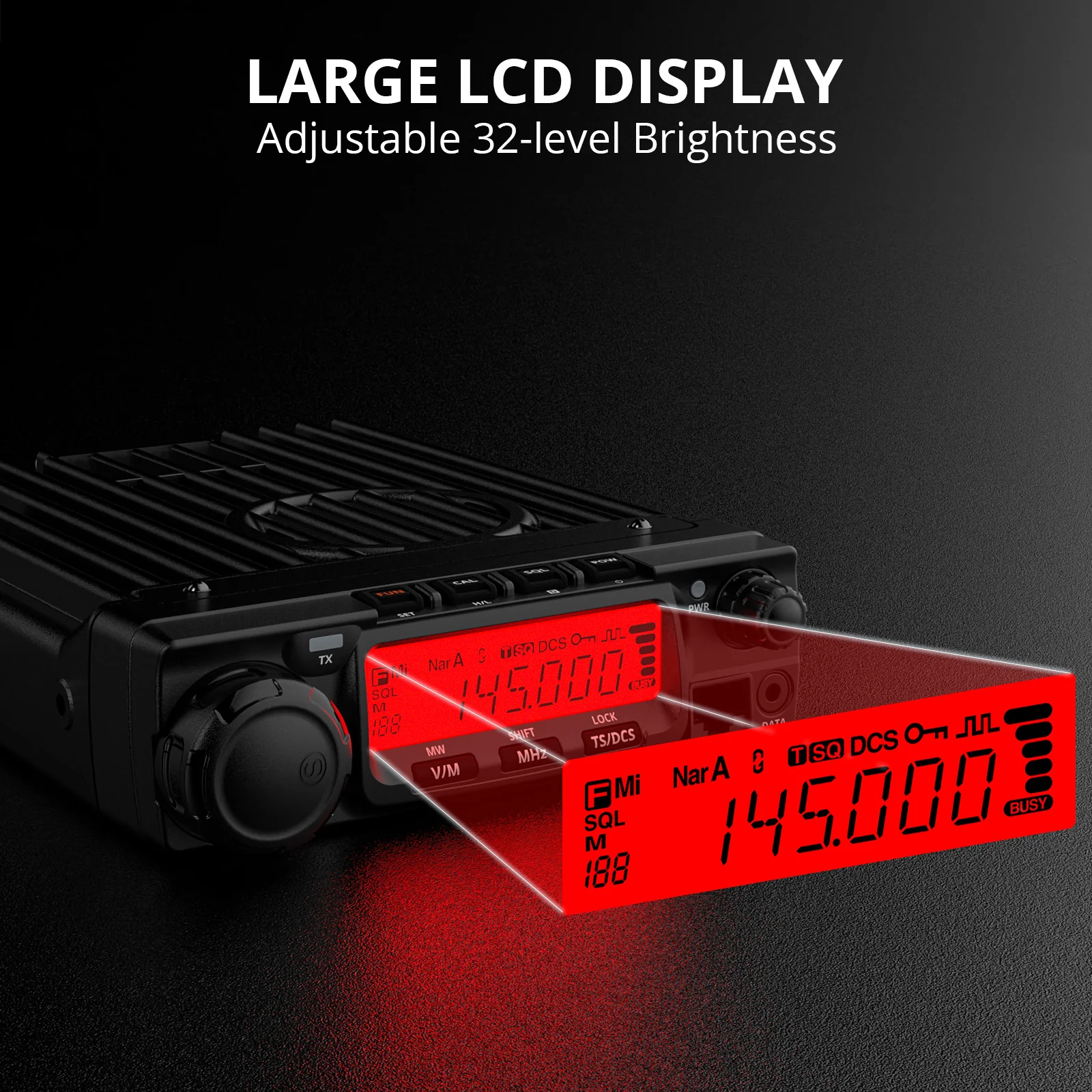 Radioddity VB70-B Mobile Radio | VHF | Max 70W | Bluetooth PTT | Background Noise Reduction | Air Band - Image 4