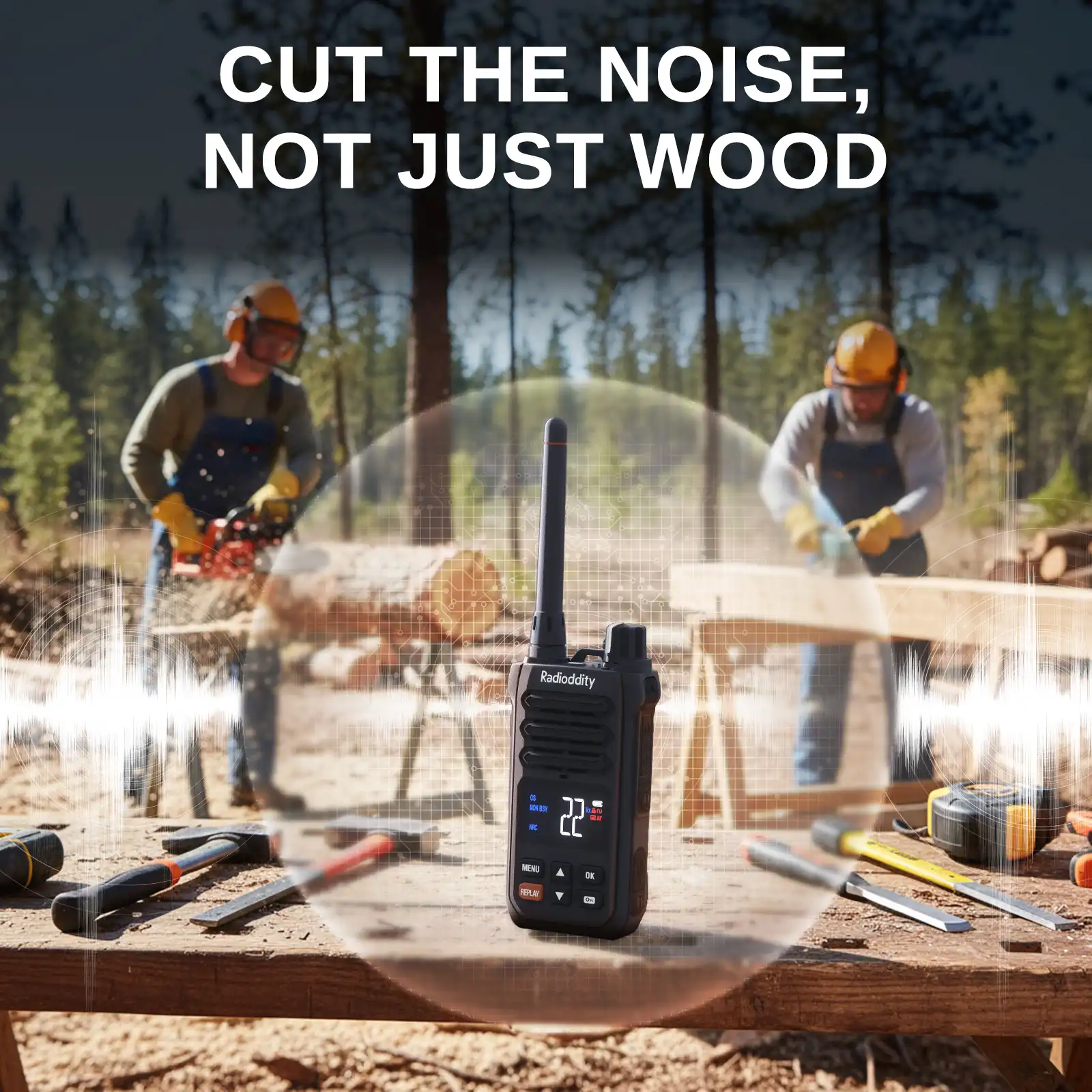 Radioddity X1 Heavy Duty Radio | FRS | IP67 Waterproof  | Noise Reduction | Recording | NOAA Scan & Alert | VOX | SOS | 2500mAh USB-C Rechargeable | For Outdoor - Image 3