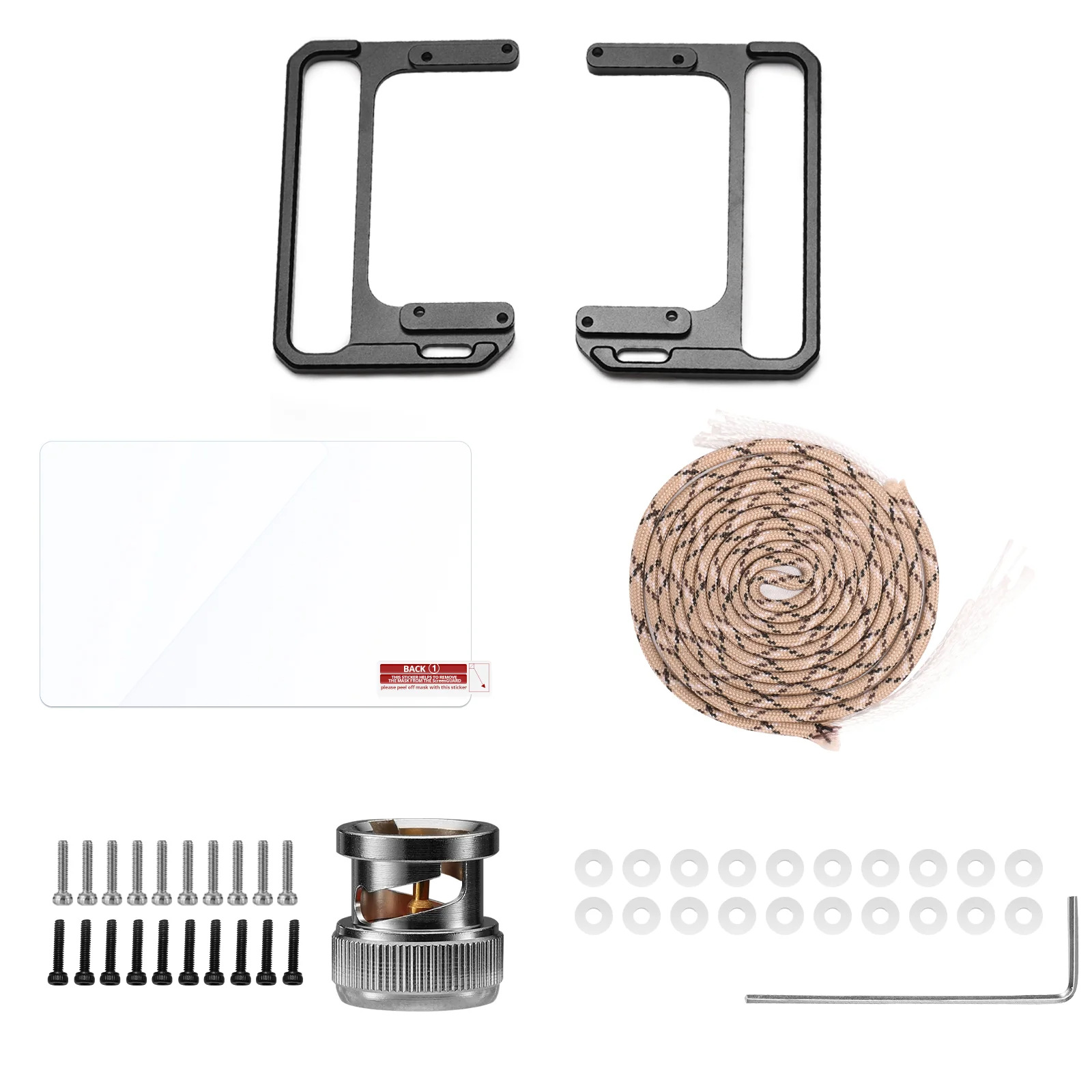 Radioddity X6100-H1 Protection Bracket | Screen Protector | Braiding Rope Handle | for Xiegu X6100 - Image 6