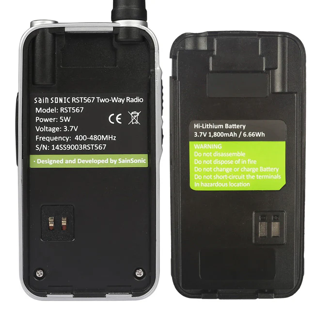 SainSonic RST567 UHF Handheld Walkie Talkie [DISCONTINUED] - Image 6