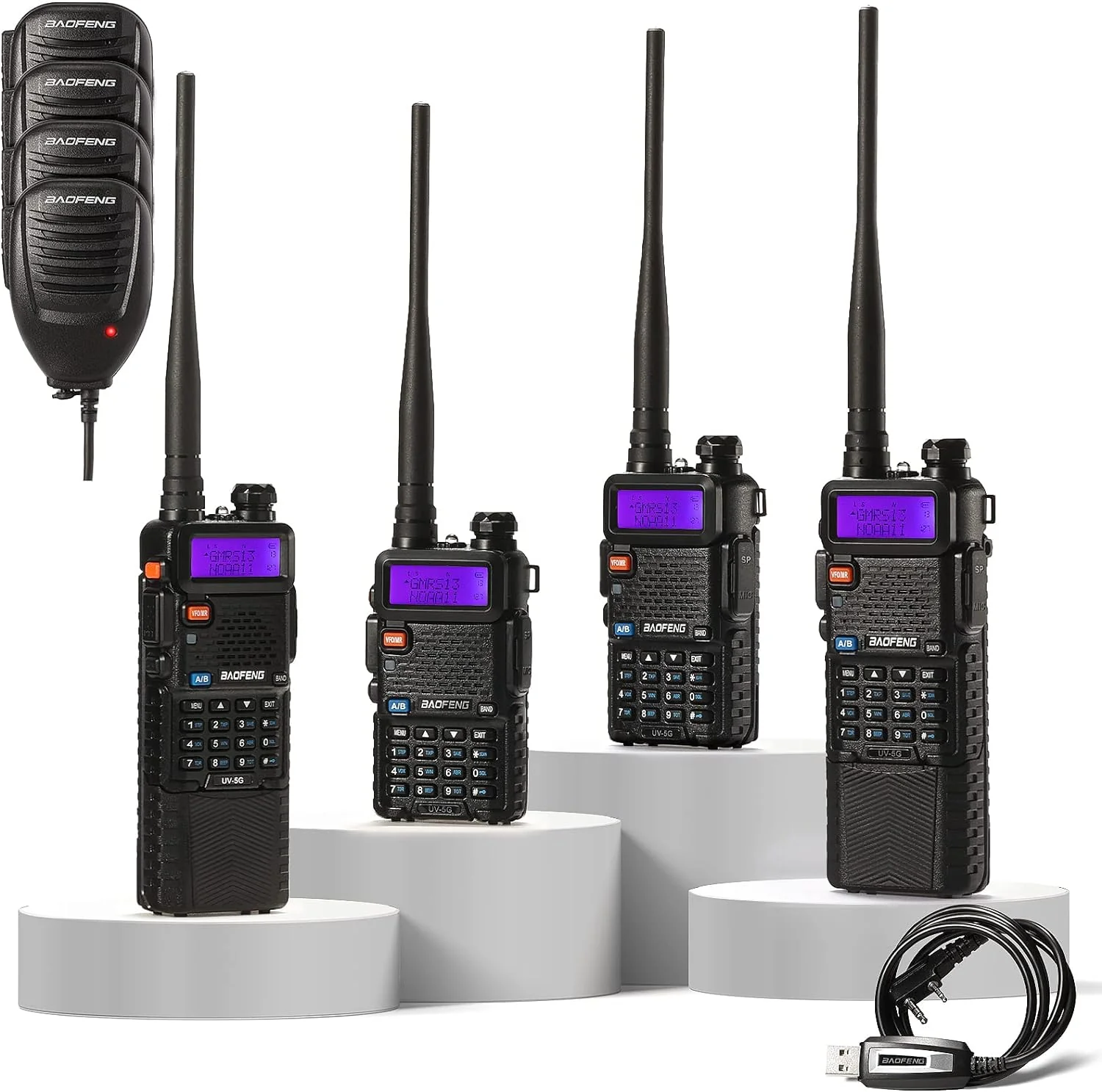 Baofeng UV-5X / UV-5G [1 Pair] GMRS Radio | 5W | Repeater Capable | NOAA Scan | Support CHIRP Programming - Image 13