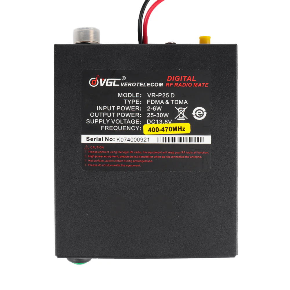 VGC VR-P25UD UHF Radio Amplifier | Analog and DMR | Auto Mode Switch | Up to 40 Watts - Image 9