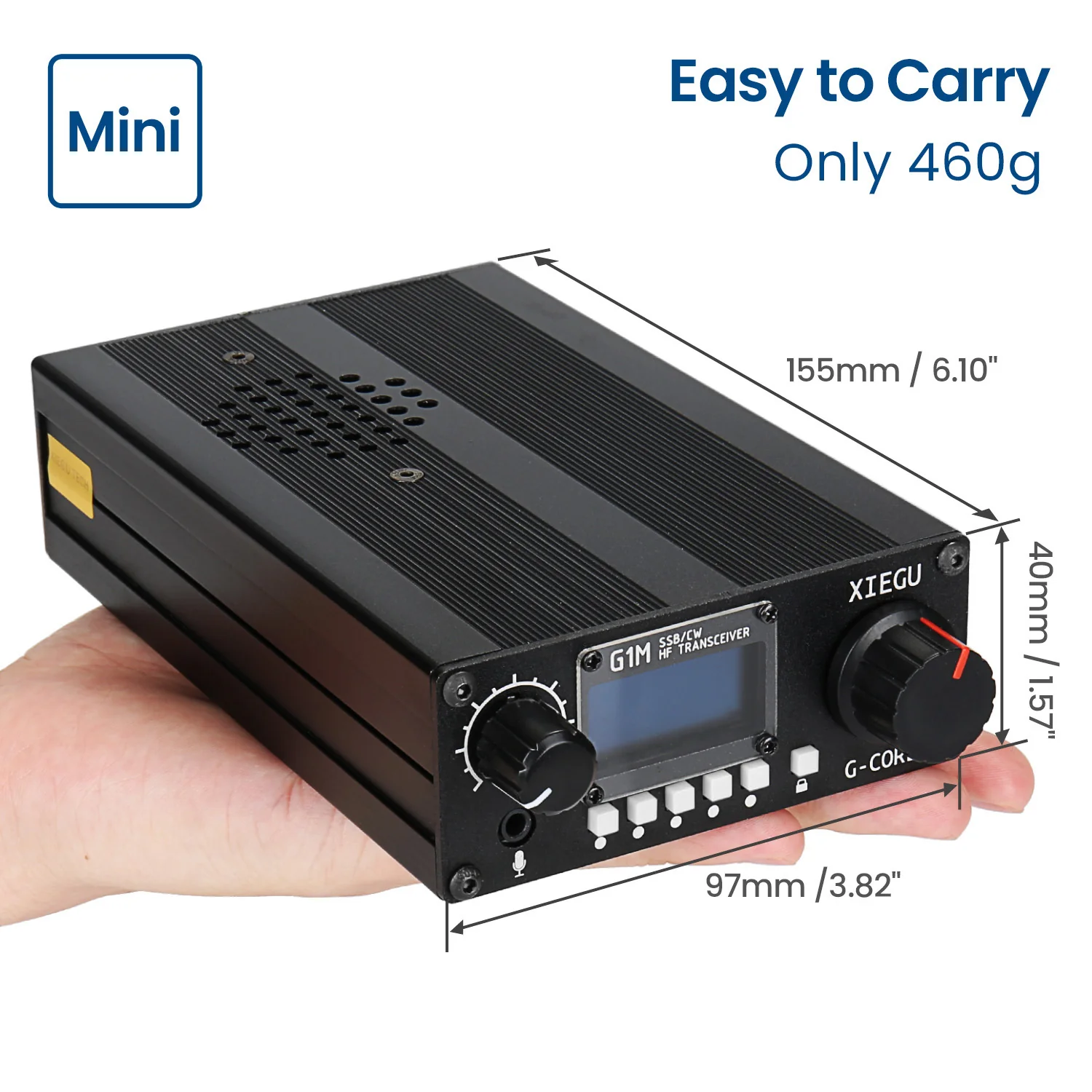 XIEGU G1M HF Transceiver | Quad Band | Portable SDR | QRP | 5W SSB CW AM - Image 7