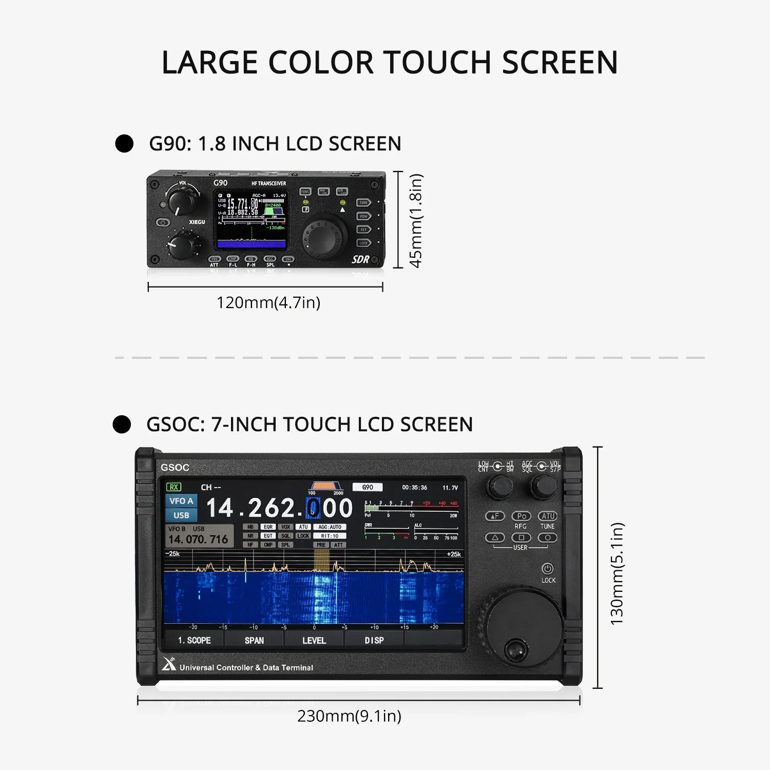 Xiegu GSOC Remote Controller | Touch Screen | Spectrum & Waterfall Display - Image 6
