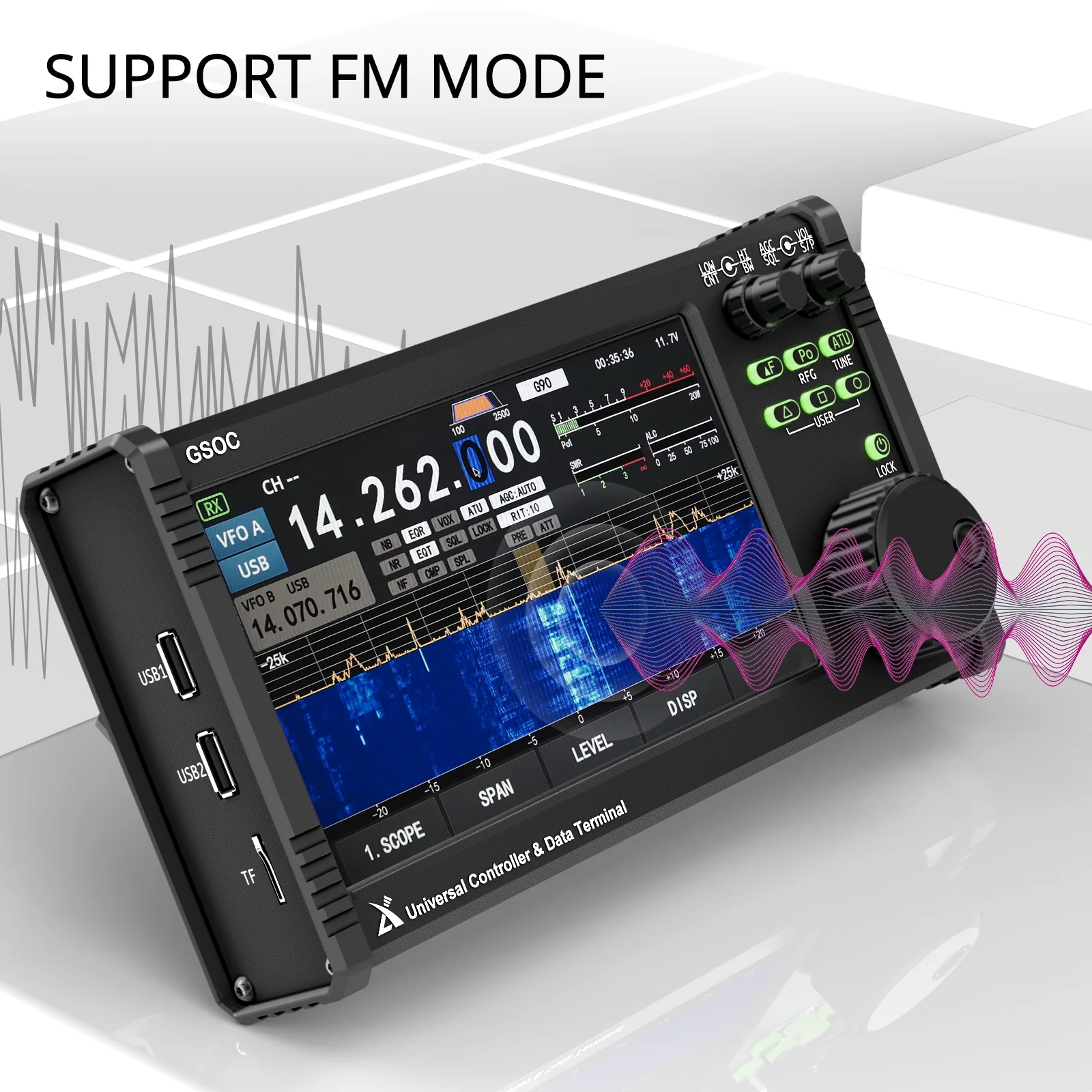 Xiegu GSOC Remote Controller | Touch Screen | Spectrum & Waterfall Display - Image 8