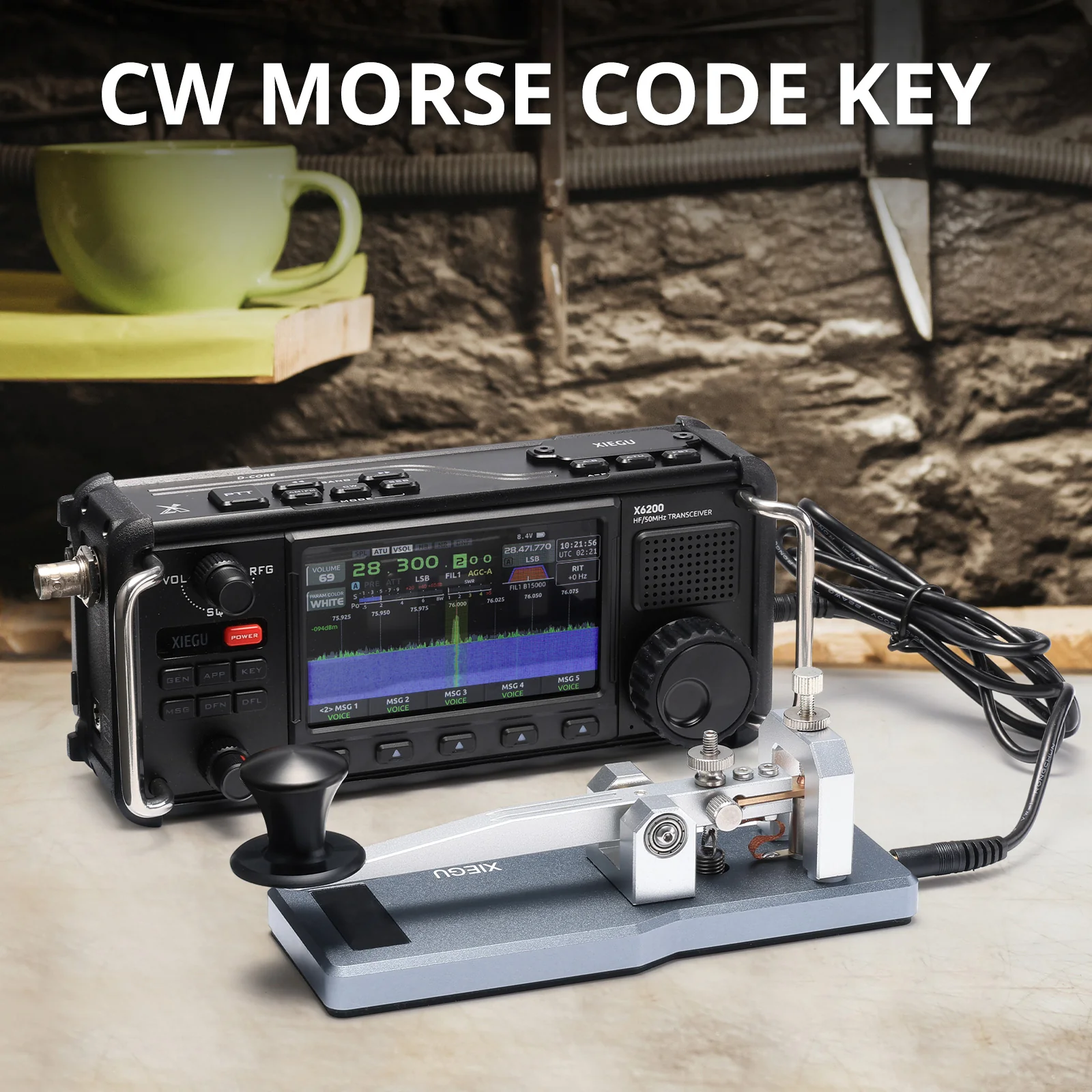 Xiegu VK-5 Mini CW Straight Key | Morse Code Key | 3.5mm Jack | Durable CNC Aluminum Base | for HF Transceiver G90 X6100 X6200 X5105 G106 - Image 5