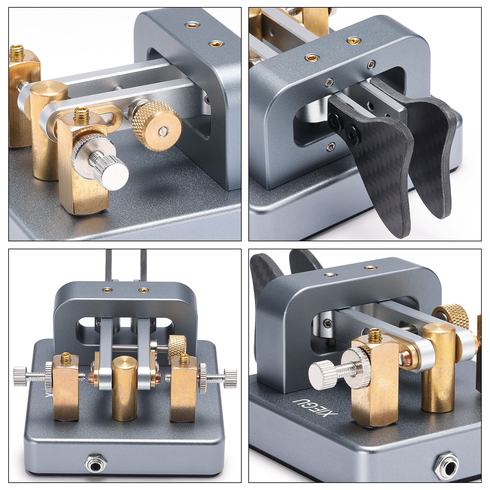 Xiegu VK-6 Iambic CW Morse Code Key | Dual Paddle | Adjustable Spring | 3.5mm Plug | Durable CNC Aluminum Base | for HF Transceiver G90 X6100 X6200 X5105 G106 - Image 5