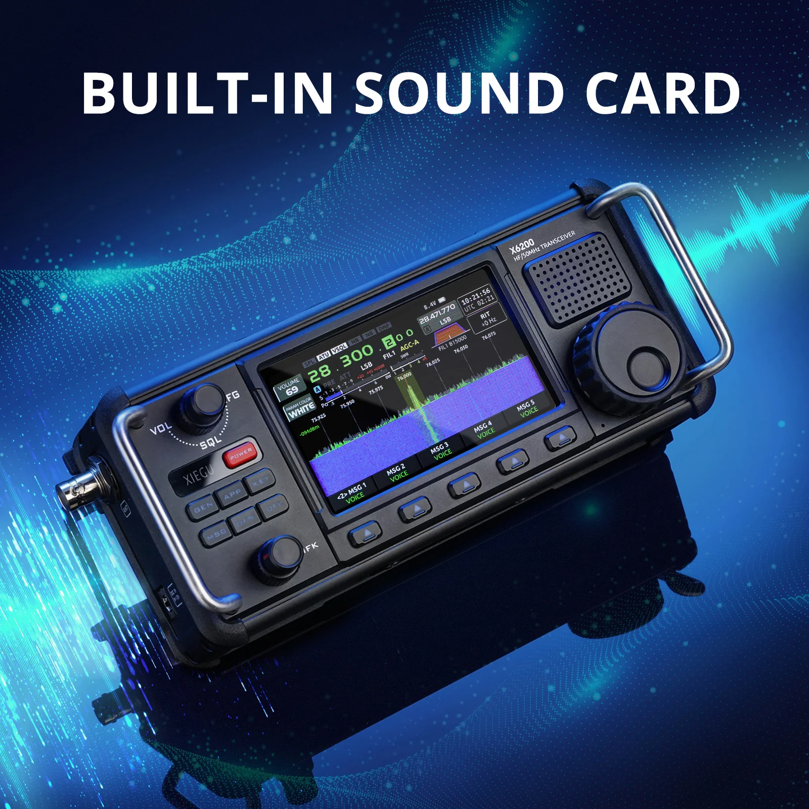 Xiegu X6200 HF Transceiver | 8W | Full Mode Full Band | RF Direct Sampling | Replaceable Battery | Built-in ATU | SDR Structure | WFM AIR RX - Image 10